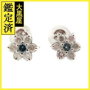 JEWELRY jewelry earrings K18WG diamond 0.15ct by approximately 0.8g 2141300397440[207]