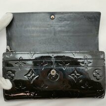 【大黒屋82】 LOUIS VUITTON ルイヴィトン 財布 ZIP長財布 ポルトフォイユ・サラ ヴェルニ ノワールマニエティック M90080 返品交換不可_画像7