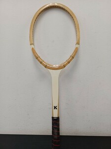 錬C★440 長期保管品 KAWASAKI カワサキ 神和住純モデル ウッドH-NO.150 テニスラケット ヴィンテージ 希少 フレームのみ 