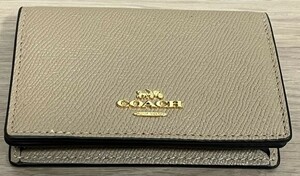 (未使用)　ＣＯＡＣＨ　コーチ　名刺入れ　カードケース　レザー　トープ　ビジネス　箱無　