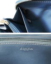 【超美品】 COACHコーチ シグネチャー ラウンドファスナー 長財布 F77844 【送料無料】_画像8