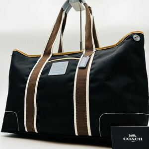 1円～【入手困難品】定価10万円 コーチ COACH トートバッグ ビジネスバッグ ブリーフケース A4 2way レザー メンズ レディース ブラック 黒