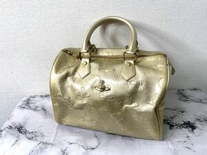 VivienneWestwood/ヴィヴィアンウエストウッド ミニボストンバッグ ハンドバッグ ゴールド 鞄 