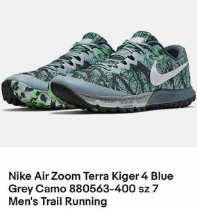 Nike Air Zoom Terra Kiger 4 ブルー グリーン 880563-400 ナイキ テラカイガー メンズ トレイル ランニング トレラン ランニングシューズ