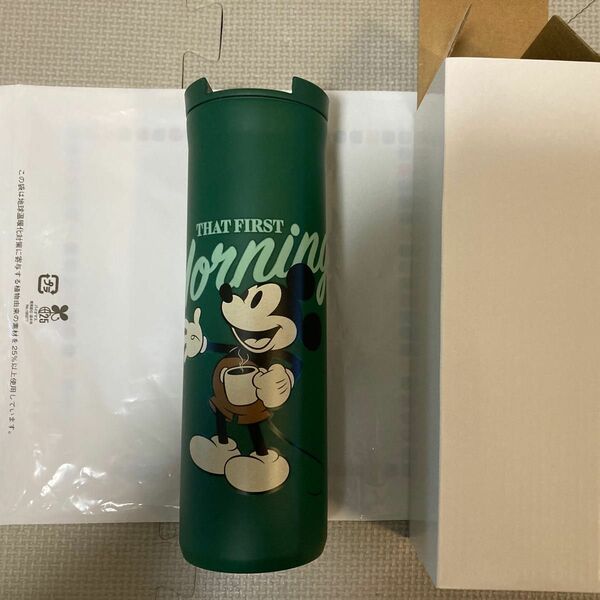 スターバックス DISNEY Mickey　フリップリッドステンレスボトルグリーン　ミッキー