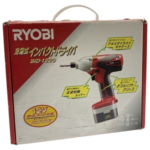 ☆インパクトドライバー☆RYOBI インパクトドライバー BID-1220 充電器バッテリーセット☆中古品☆EL-240210001