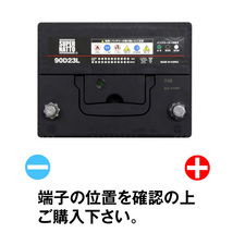 送料無料★信頼のスーパーナット製！90D23L 自動車用バッテリー[55D23L/60D23L/70D23L/75D23L/90D23L/95D23L互換]保証付_画像2