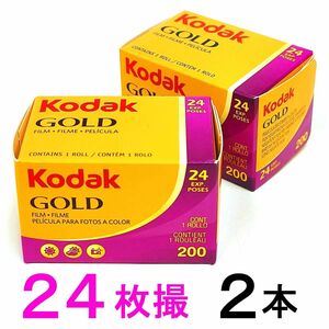 GOLD 200-24枚撮【2本】Kodak カラーネガフィルム 135/35mm 新品 コダック 0086806033954