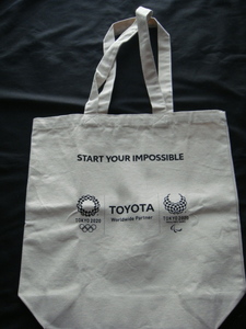 TOYOTA・トヨタ／＜TOKYO 2020*オリンピック・帆布トートバッグ＞□彡『未使用品』