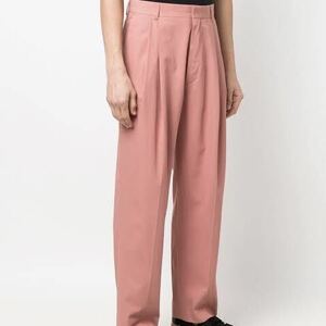 【美品】DRIES VAN NOTEN スラックス サーモンピンク 48サイズ