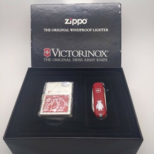 ジッポー　VICTORINOX　アウトドアライフ　ナイフ付き　限定品　未使用品　１９９７年製