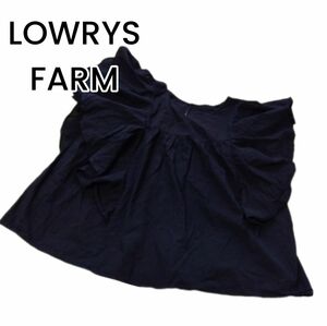 【LOWRYS FARM】ブラック チュニックシャツ プルオーバー フリーサイズ