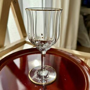 Baccarat バカラ カプリ 金彩 クリスタルガラス グラス ワイングラス シャンパングラス 廃盤品 アンティーク D