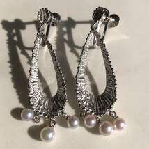 ミキモト 銀と真珠のイヤリング_画像9