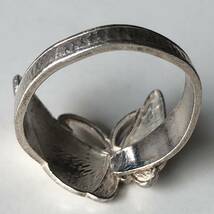 蝶の指輪 純銀 サイズ現状15_画像3