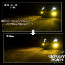 ムーヴカスタム L175S L185S LA100S LA110S ムーヴコンテカスタム L575S L585S LEDフォグランプ イエロー H8 H11 H16 黄色 後付け 汎用_画像3