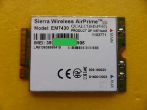 PC部品 M.2規格 4G-LTEモジュールと専用アンテナ Sierra Wireless EM7430 Y707