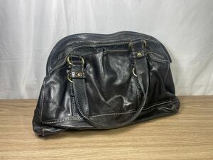 ■FR1810 FOSSIL ハンドバッグ 黒 レザー ジャンク トートバッグ 