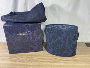 #FR1879 Shiseido flower . Club cosme tik vanity case not for sale storage goods floral print make-up pouch lady's navy SHISEIDO