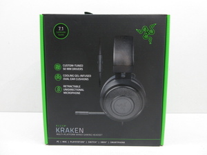 n75422-ty 中古○Razer Kraken Black ゲーミングヘッドセット 動作確認済み [046-240317]