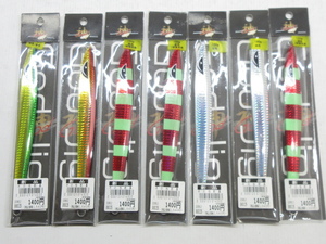 k31439-ty 【送料650円】未開封★7個 GOD JIG Ⅱ（150g） 銀色、赤色/緑夜光条、緑色/ 他 ルアー 釣具 メタルジグ [125-240308]