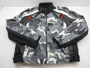 n75570-ty 中古品★バイクジャケット XXLサイズ ライダーウェア DUHAN R.A.C.I.N.C [118-240329]