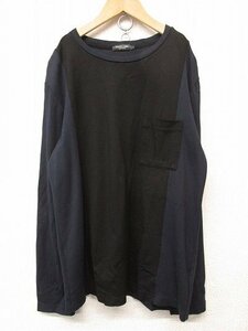 k6548：BLACK LABEL CRESTBRIDGE(ブラックレーベル クレストブリッジ) バイカラー カットソー L 長袖Tシャツ/ロンTee 紺黒/メンズ紳士 ：5