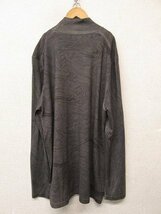 k6549：EMPORIO ARMANI (エンポリオアルマーニ) カシミヤ混 ハイネック 長袖ニット/薄手ニット XXL/3L カットソー 灰/総柄/模様 メンズ：5_画像2