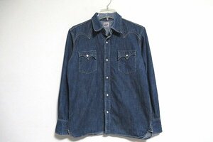 N6663:SAMURAI JEANS(サムライジーンズ)長袖デニムシャツ/青/L/ウエスタンシャツ:5