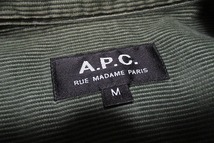 N6681:A.P.C.（アーペーセー）コーデュロイ長袖シャツ/緑系/M：5_画像3