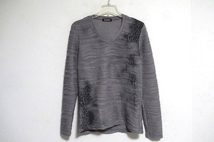 B0249:TORNADO MART long sleeve cut and sewn Tornado Mart long sleeve shirt long sleeve T shirt tops gray M men's :5