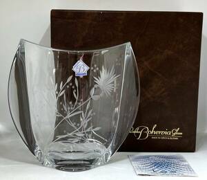 ● BOHEMIA GLASS ボヘミアングラス 花瓶 チェコ製 ■ 未使用
