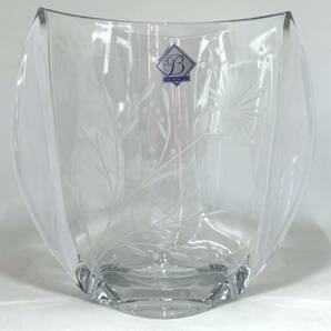 ● BOHEMIA GLASS ボヘミアングラス 花瓶 チェコ製 ■ 未使用の画像2