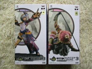 新品■DXF■HUNTER FIURE3/モンスターハンター3 *ハンターフィギュア (ガブルXシリーズ ・女ガンナー) &アメジストギア*2点set【未開封】