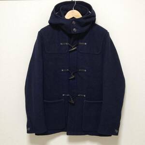 大きいサイズ◎【MEN'S MELROSE】メンズメルローズ ダッフル コート ウール素材 パーカー ジャケット ネイビー 紺 メンズ サイズ5/Y4930j