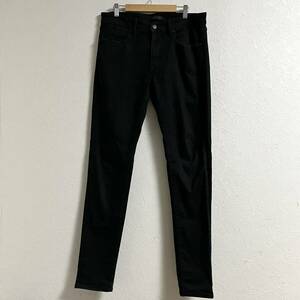 【UNIQLO JEANS】ユニクロジーンズ スキニー パンツ シンプル 定番 着回し 日常 お出かけ カジュアル 黒 ブラック メンズ w32/Y5140NN