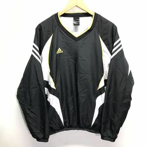 ☆状態良好☆【adidas】アディダス ピステ ウインドブレーカー ナイロンジャケット 野球 ソフトボール 防風 防寒 ブラック メンズ /Y6760ii