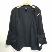 春コーデに！【PUMA】プーマ スウェットブルゾン モノトーン アウター フルジップ スポーツ ワイドシルエット ブラック メンズ XL /Y6776ii_画像3