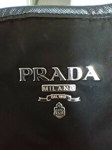 PRADA プラダ トートバッグ ブラック 肩掛け ナイロン トート 持ち手レザー ショルダーバッグ マグネット留め具 ハンドバッグ