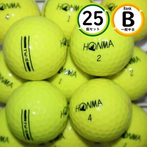 25個 ホンマ TW-S 2021年モデル イエローカラー Bランク HONMA 中古 ロストボール ゴルフボール 送料無料 snt