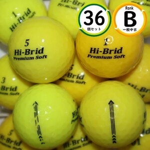 3ダース DUNLOP HI-BRID イエローカラー Bランク ハイブリッド ダンロップ 中古 ロストボール 送料無料