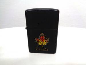 火花OK　ZIPPO　ジッポー　オイルライター　Canada　ブラック　喫煙具　Zippo