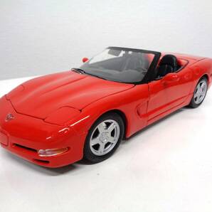 希少 Maisto マイスト 1/18 1998年 シボレーコルベット コンバーチブル レッド ブラックインテリアの画像1