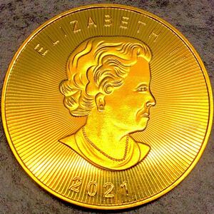 カナダ 金貨 古銭 エリザベス2世 もみじ　大型 2015年　コレクション　