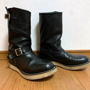 CHIPPEWA チペワ エンジニアブーツ USA製 9D 27cm　ブラック 黒 ビブラムソールカスタム