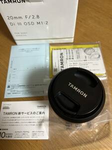 【美品】タムロン 20mm F/2.8 Model F050 ソニーEマウント/レンズフィルターあり