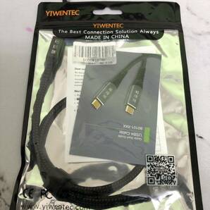 【未使用】YIWENTEC★ USB 4 8 K 0.5 MケーブルThunderbolt 4 USB 4 Type-c陽角から陰角延長ケーブル超高精細8K@60Hz100 W充電40 送料込の画像2