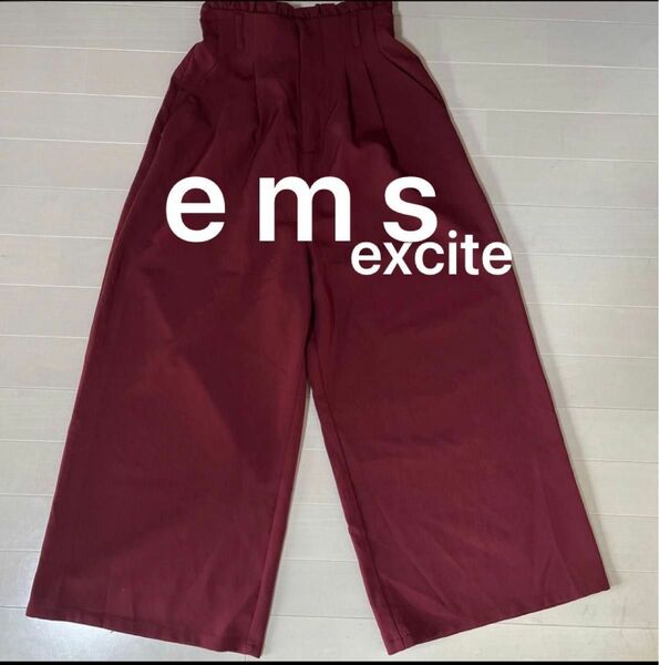 【ems】ワインレッドフレアパンツ