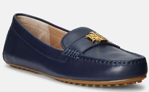 Lauren Ralph Lauren Ralph Lauren 24cm темно-синий Gold Flat Loafer кожа driving спортивные туфли балет RRR123