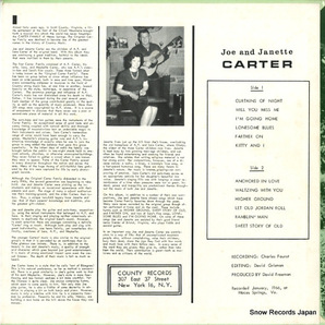 ジョー＆ジャネット・カーター joe and janette carter COUNTY706の画像2